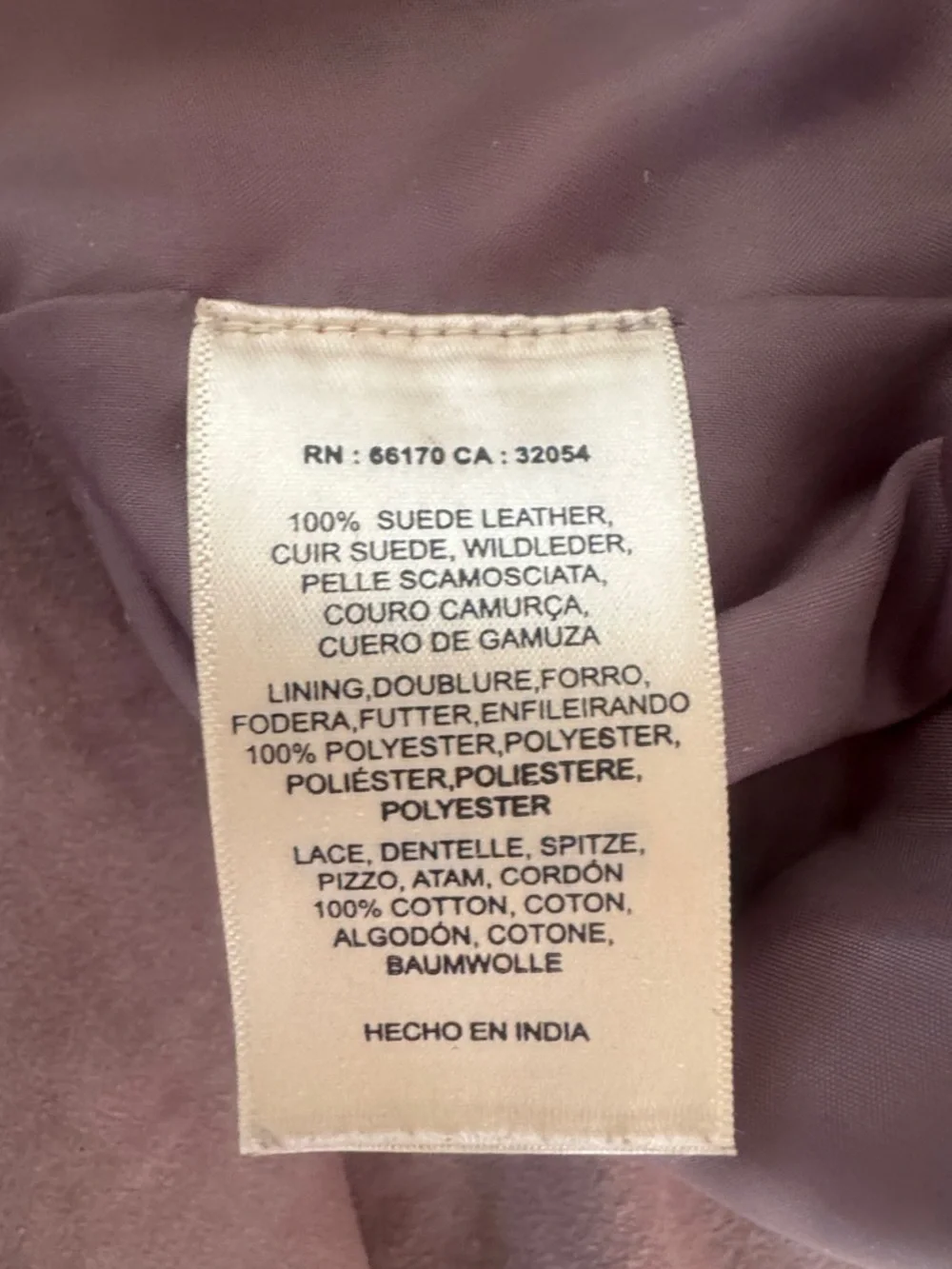 Anthropologie NWT Mauve Pink Suede Leather Full Tiered Skirt 10
